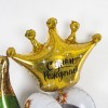Воздушный шар Фигура (30''/76 см) Корона, С Днем Рождения, Золото